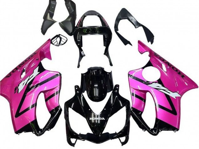2001-2003 Honda CBR600 F4i Motorcycle Fairing - Pink Glossy Black Stripe