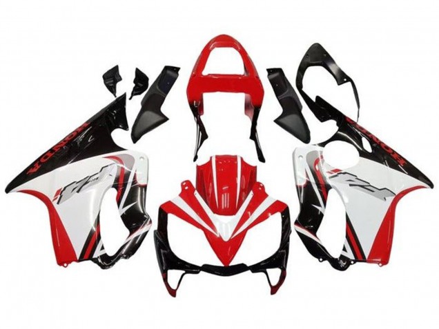 2001-2003 Honda CBR600 F4i Motorcycle Fairings - White Red Glossy Black