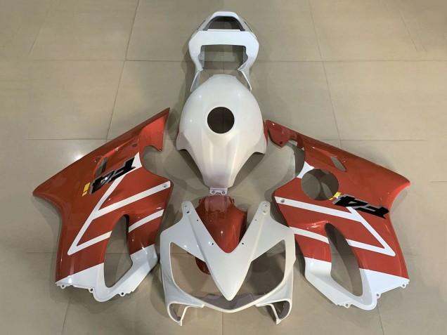 2001-2003 Honda CBR600 F4i Motorcycle Fairings - White Orange