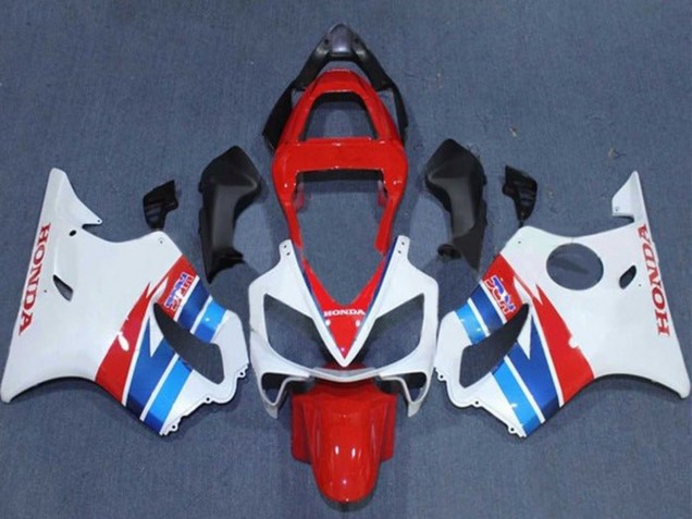 2001-2003 Honda CBR600 F4i Motorcycle Fairings - White Red Blue