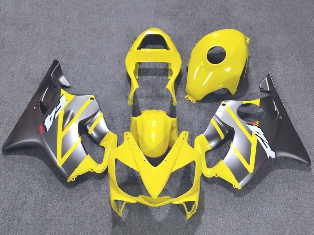 2001-2003 Honda CBR600 F4i Motorcycle Fairings - Yellow Silver
