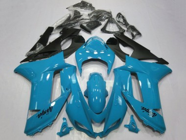 Wholesale 2007-2008 Kawasaki ZX6R Motorcycle Fairings - Blue Black