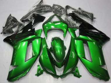 Wholesale 2007-2008 Kawasaki ZX6R Motorcycle Fairings - Green Black