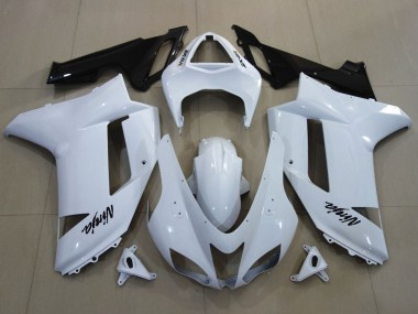 Wholesale 2007-2008 Kawasaki ZX6R Motorcycle Fairings - White Black