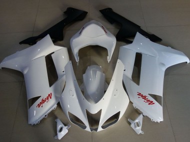 Wholesale 2007-2008 Kawasaki ZX6R Motorcycle Fairings - White Red