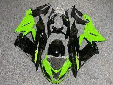Wholesale 2013-2018 Kawasaki ZX6R Motorcycle Fairings - Light Green Glossy Black