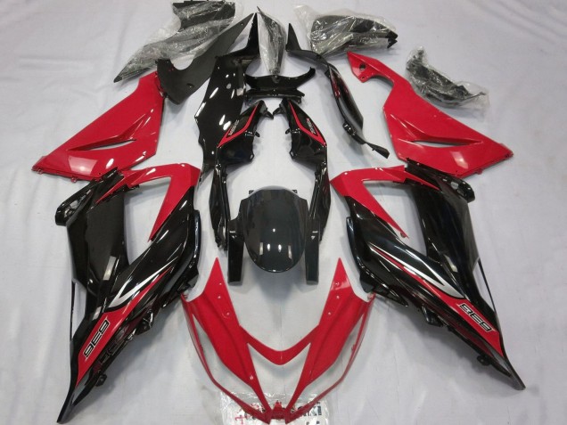 2013-2018 Kawasaki ZX6R Motorcycle Fairings - Red Glossy Black