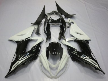 Wholesale 2013-2018 Kawasaki ZX6R Motorcycle Fairings - Pearl White Glossy Black