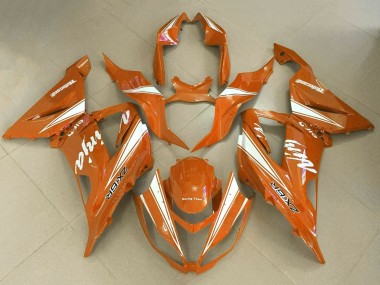 Wholesale 2013-2018 Kawasaki ZX6R Motorcycle Fairings - Orange White