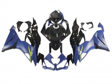 Wholesale 2019-2022 Kawasaki ZX6R Motorcycle Fairings - Matte Blue Glossy Black