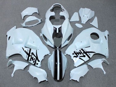 Wholesale 1996-2007 Suzuki GSXR 1300 Hayabusa Motorcycle Fairings - White Black Stripe