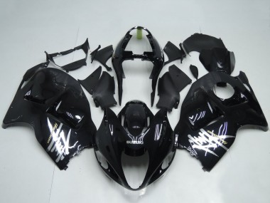 Wholesale 1996-2007 Suzuki GSXR 1300 Hayabusa Motorcycle Fairings - Glossy Black White Decal