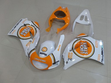 Wholesale 1991-1996 Suzuki RGV250 VJ22 Motorcycle Fairings - White Orange Lucky Strike Motul