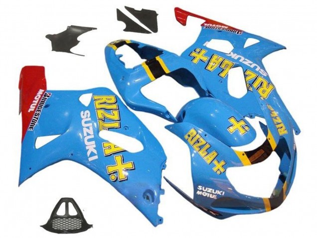 2000-2002 Suzuki GSXR1000 Motorcycle Fairings - Blue Yellow Red Rizla