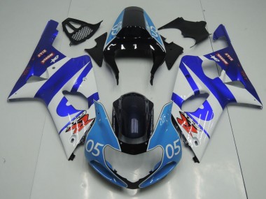 Wholesale 2000-2002 Suzuki GSXR1000 Motorcycle Fairings - Blue White Glossy Black and Light Blue 05