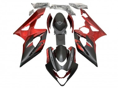 Wholesale 2005-2006 Suzuki GSXR 1000 Motorcycle Fairings - Candy Red Matte Black