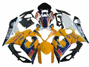 Wholesale 2005-2006 Suzuki GSXR 1000 Motorcycle Fairings - White Yellow Blue Black Corona
