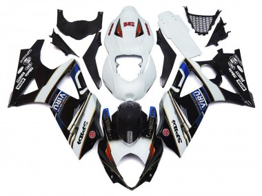 Wholesale 2007-2008 Suzuki GSXR 1000 Motorcycle Fairings - White Blue Black VIRU