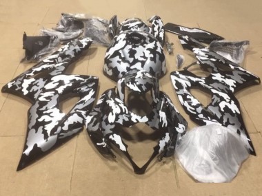 Wholesale 2007-2008 Suzuki GSXR 1000 Motorcycle Fairings - Black White Grey Camouflage