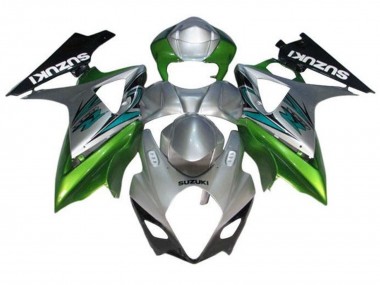 Wholesale 2007-2008 Suzuki GSXR 1000 Motorcycle Fairings - Silver Green Black