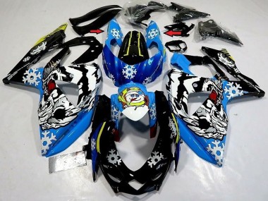 Wholesale 2009-2016 Suzuki GSXR 1000 Motorcycle Fairings - Blue Black White Snow