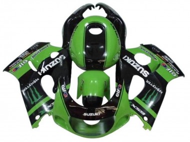 Wholesale 1996-2000 Suzuki GSXR 600 / GSXR 750 Motorcycle Fairings - Green Black Monster