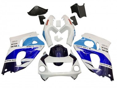 Wholesale 1996-2000 Suzuki GSXR 600 / GSXR 750 Motorcycle Fairings - White Triple Blue