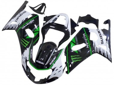 Wholesale 2001-2003 Suzuki GSXR 600 / GSXR 750 Motorcycle Fairings - White Black Green Monster
