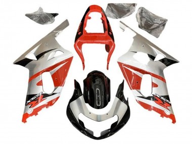 Wholesale 2001-2003 Suzuki GSXR 600 / GSXR 750 Motorcycle Fairings - Silver Red Glossy Black