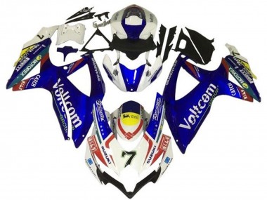 Wholesale 2008-2010 Suzuki GSXR 600 / GSXR 750 Motorcycle Fairings - White Blue Yellow Red Voltcom 7