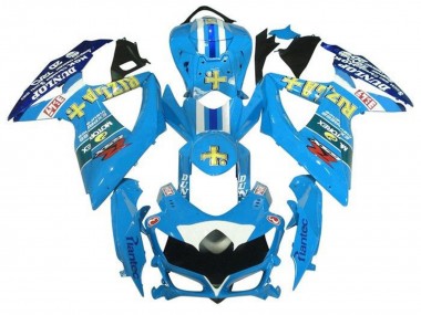 Wholesale 2008-2010 Suzuki GSXR 600 / GSXR 750 Motorcycle Fairings - Light Blue Yellow Rizla