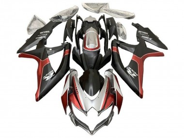 Wholesale 2008-2010 Suzuki GSXR 600 / GSXR 750 Motorcycle Fairings - Silver Red Matte Black