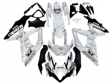 Wholesale 2008-2010 Suzuki GSXR 600 / GSXR 750 Motorcycle Fairings - White Black Alstare Corona Extra Motul