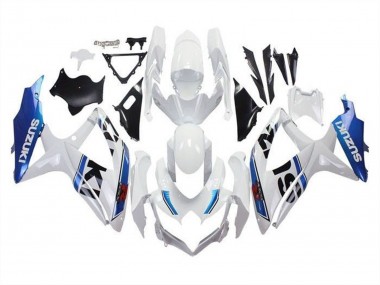 Wholesale 2008-2010 Suzuki GSXR 600 / GSXR 750 Motorcycle Fairings - White Blue Stripe