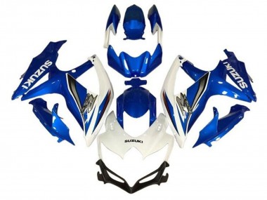 Wholesale 2008-2010 Suzuki GSXR 600 / GSXR 750 Motorcycle Fairings - White Blue Silver