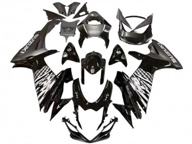 Wholesale 2011-2024 Suzuki GSXR 600 / GSXR 750 Motorcycle Fairings - Glossy Black Silver