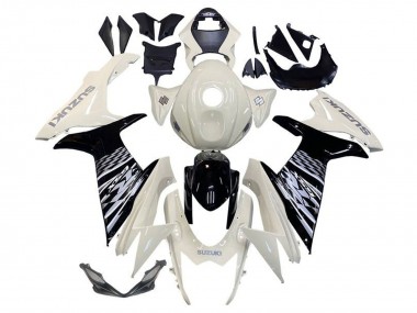 Wholesale 2011-2024 Suzuki GSXR 600 / GSXR 750 Motorcycle Fairing - White Glossy Black