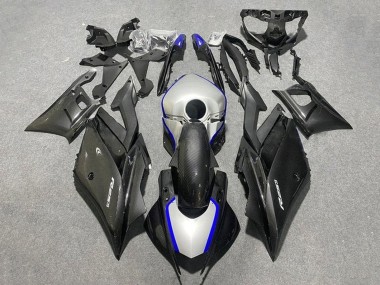Wholesale 2019-2021 Yamaha YZF R3/R25 Motorcycle Fairings - Black Carbon Fiber Style Silver Blue