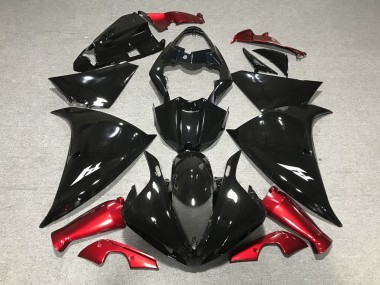 Wholesale 2009-2011 Yamaha YZF 1000 R1 Motorcycle Fairings - Glossy Black Red