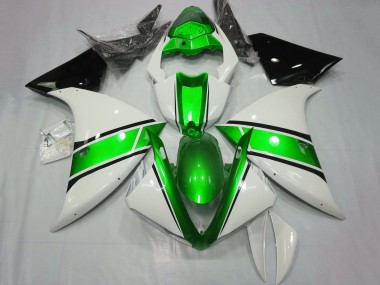 Wholesale 2009-2011 Yamaha YZF 1000 R1 Motorcycle Fairings - White Metallic Green Black