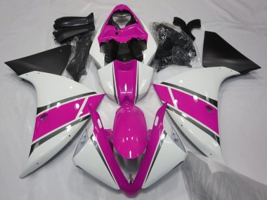Wholesale 2012-2014 Yamaha YZF 1000 R1 Motorcycle Fairings - White Pink Matte Black