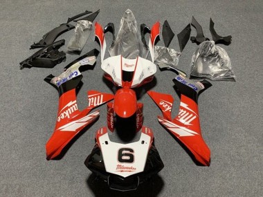Wholesale 2015-2019 Yamaha YZF 1000 R1 Motorcycle Fairings - White Red Black Milwaukee