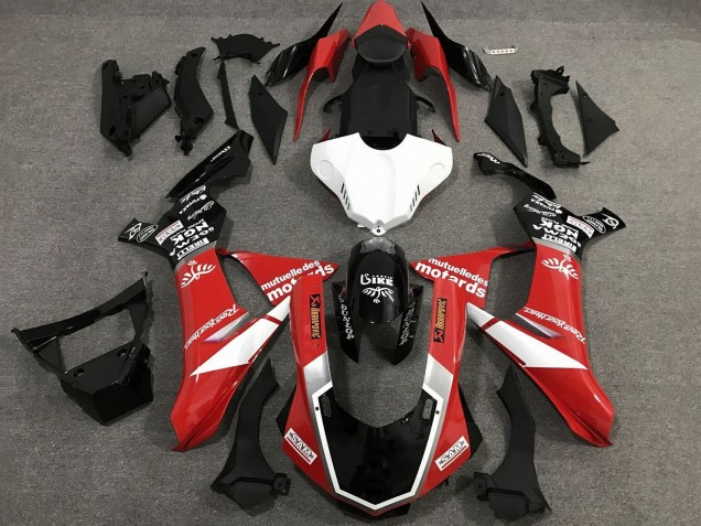 2020-2025 Yamaha YZF 1000 R1 Motorcycle Fairings - Red White Glossy Black Sam