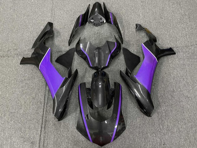 2020-2025 Yamaha YZF 1000 R1 Motorcycle Fairings - Faux Carbon Fiber Purple