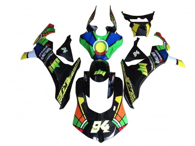 2020-2025 Yamaha YZF 1000 R1 Motorcycle Fairings - Blue Green Yellow Red Black Color Wheel 94