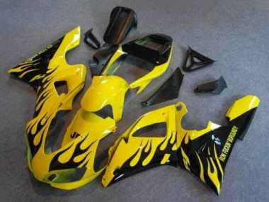 Wholesale 1998-1999 Yamaha YZF 1000 R1 Motorcycle Fairings - Yellow Black Flame