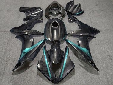 Wholesale 2004-2006 Yamaha YZF 1000 R1 Motorcycle Fairings - Carbon Fiber Style Teal Green