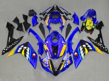 Wholesale 2007-2008 Yamaha YZF 1000 R1 Motorcycle Fairings - Blue Yellow Black Shark