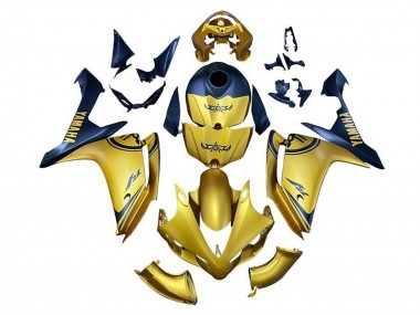 Wholesale 2007-2008 Yamaha YZF 1000 R1 Motorcycle Fairings - Gold Blue