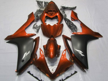 Wholesale 2007-2008 Yamaha YZF 1000 R1 Motorcycle Fairings - Orange Matte Black